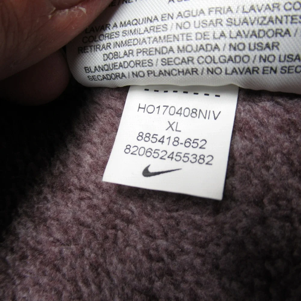 Nike Sweatshirt Womens XL‎ Purple Soft Dri-FIT Funnel Neck Soft Fleece Pullover
